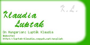 klaudia luptak business card