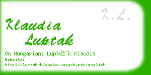 klaudia luptak business card